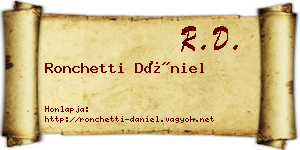 Ronchetti Dániel névjegykártya